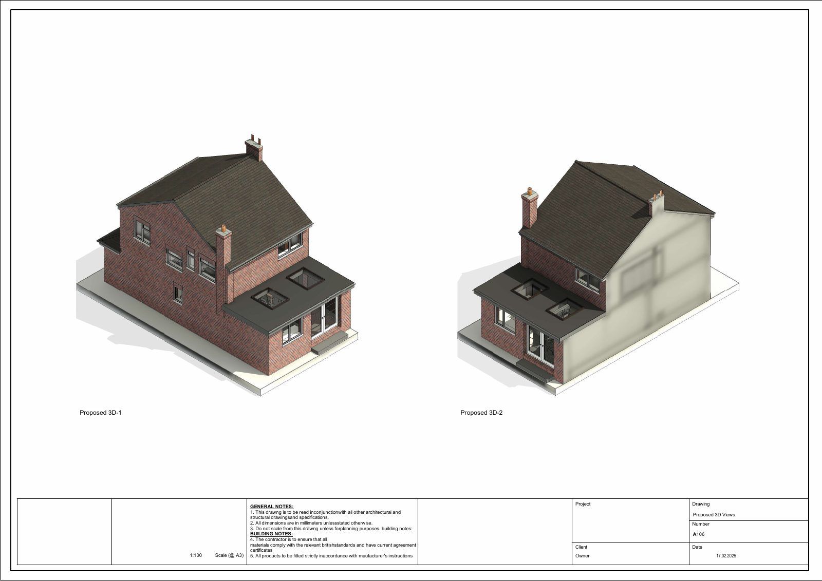 Rear extension, semi-detached Drawing 6