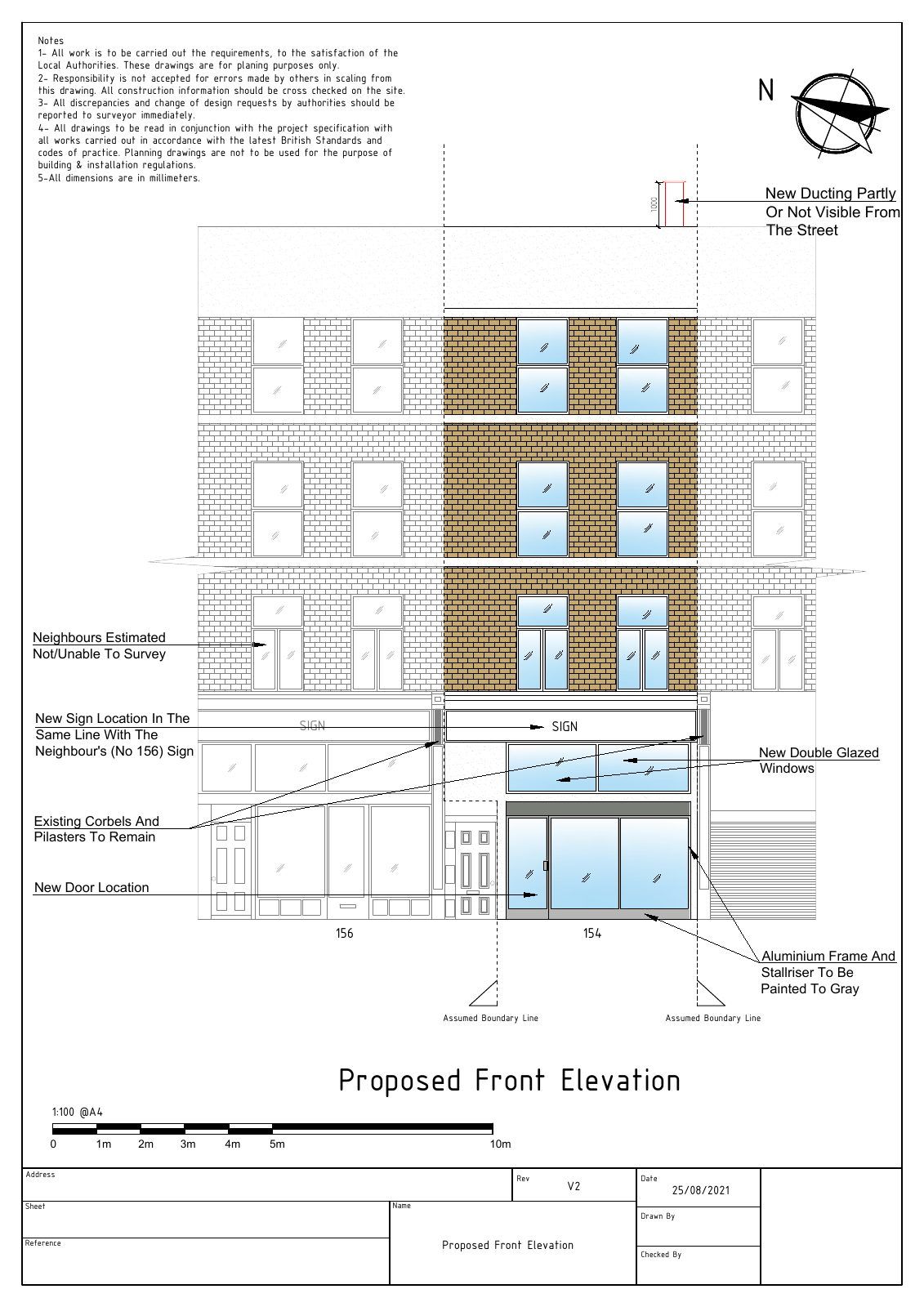 Signage & shopfront Proposed front elevation
